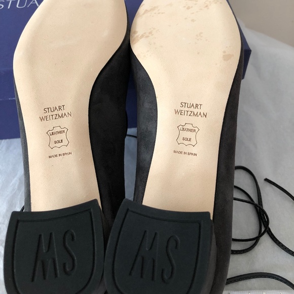 Stuart Weitzman Cordon Lace-Up Ballerina Pump 8M - Picture 5 of 8